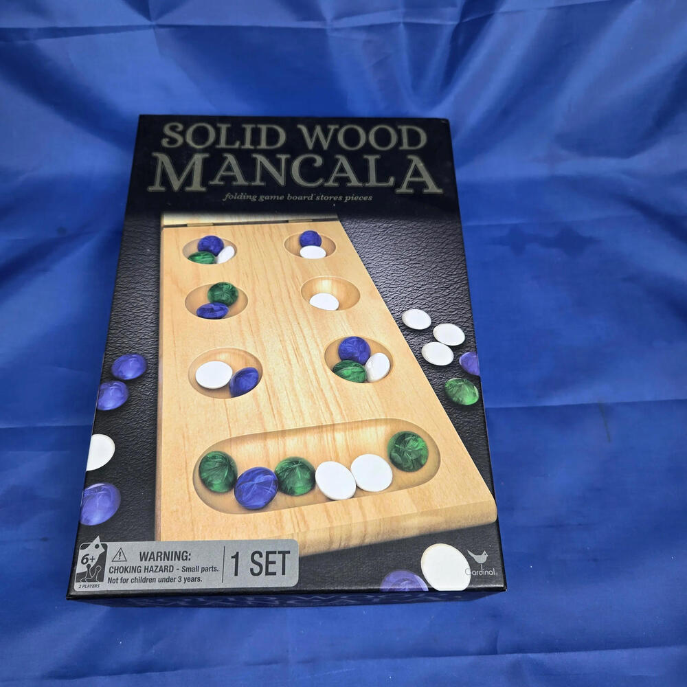 Solid Wood Mancala Folding‎ Game Board Complete